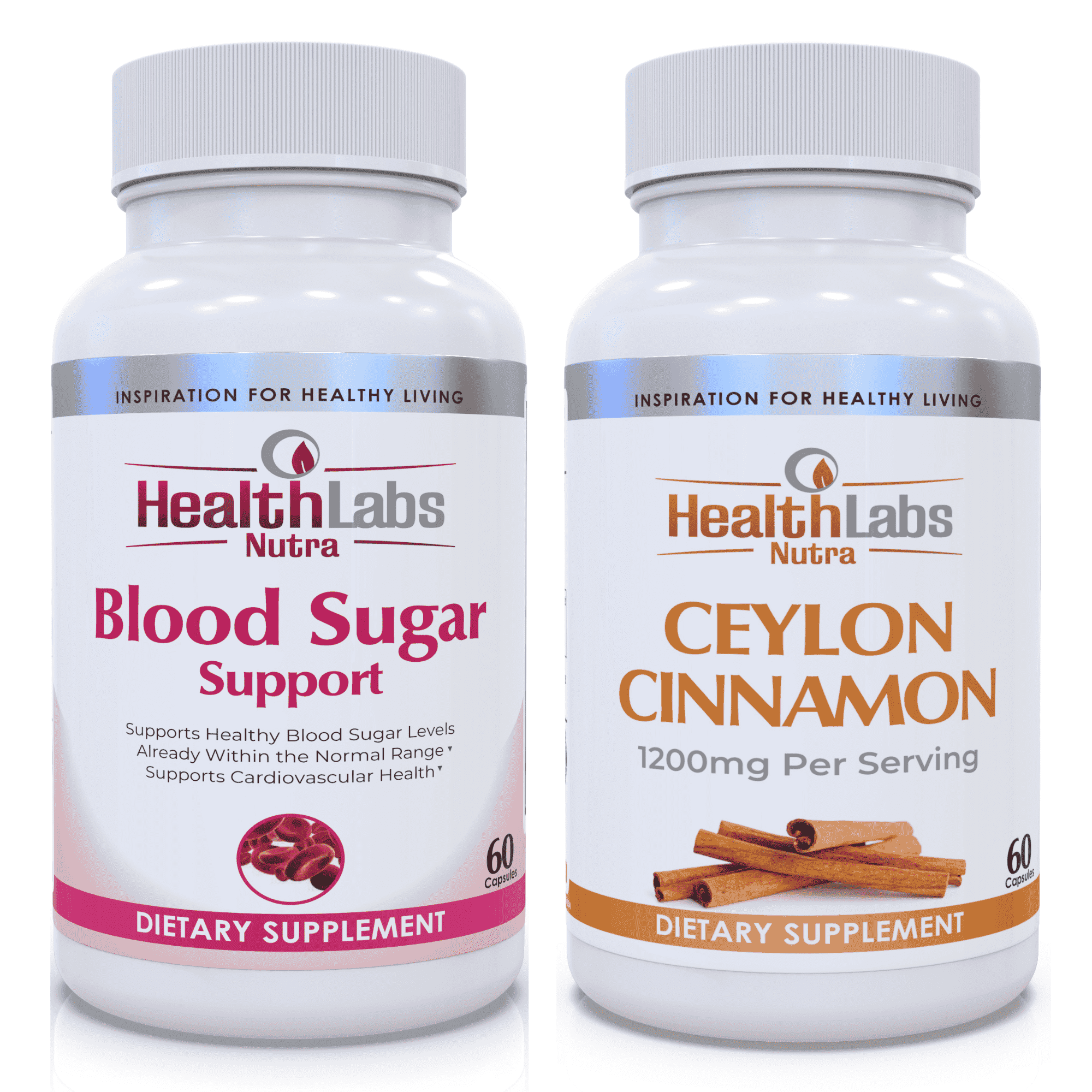 Health Labs Nutra Blood Sugar Ultra and Ceylon Cinnamon Supplement ...