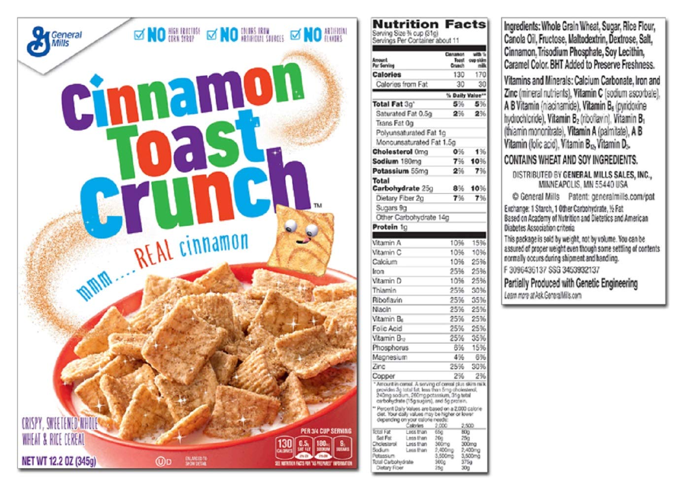 How many grams of sugar are in cinnamon toast crunch ...