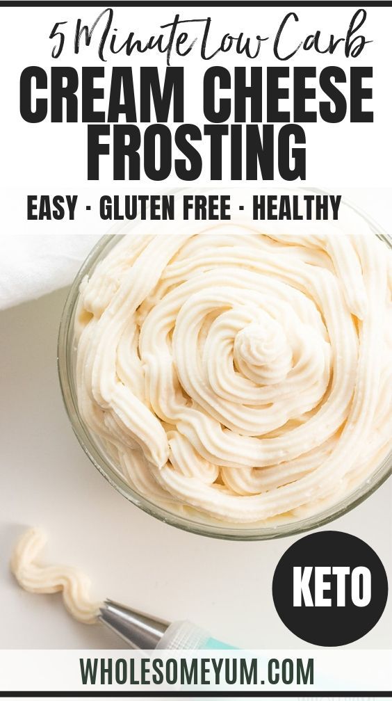 Low Carb Keto Cream Cheese Frosting without Powdered Sugar ...