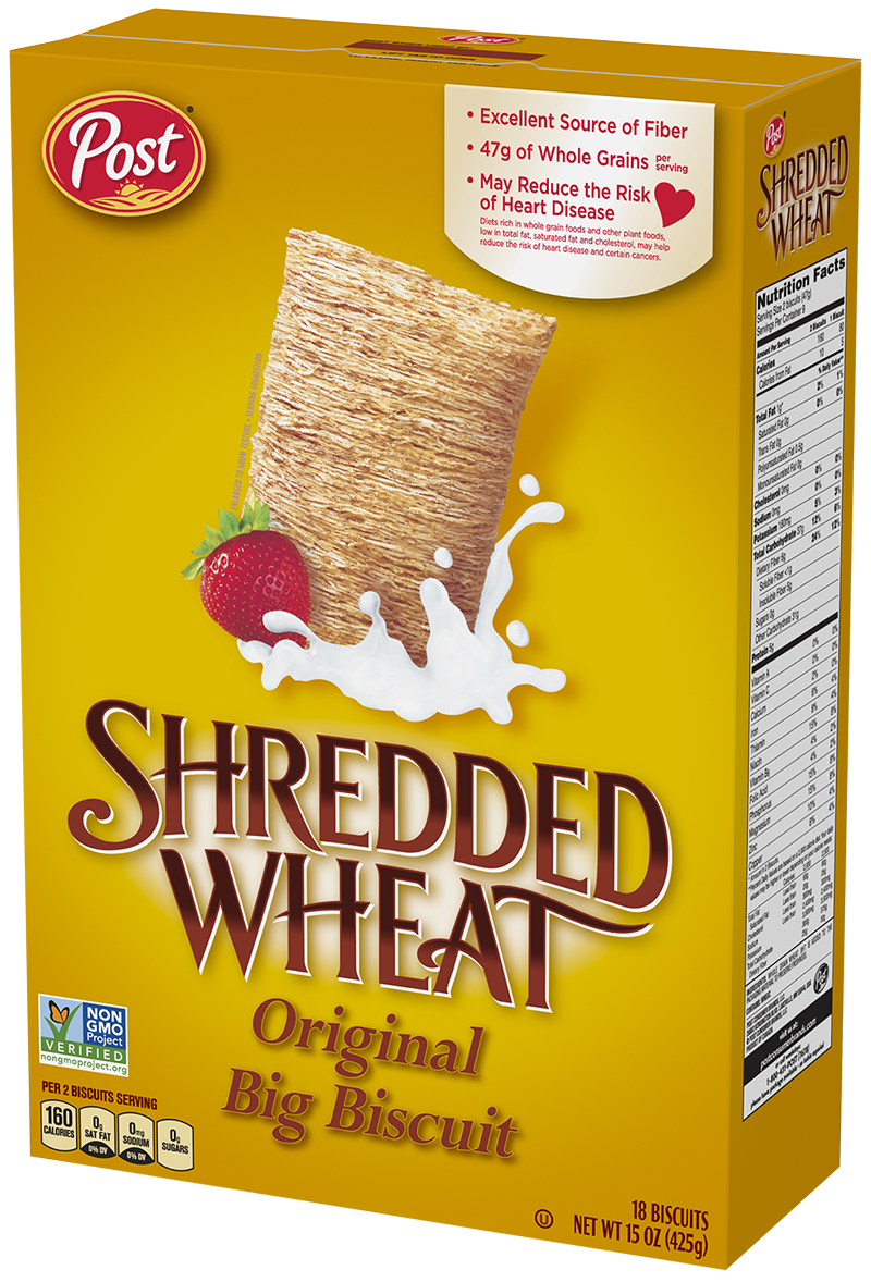 Post Shredded Wheat Original Big Biscuit cereal box ...