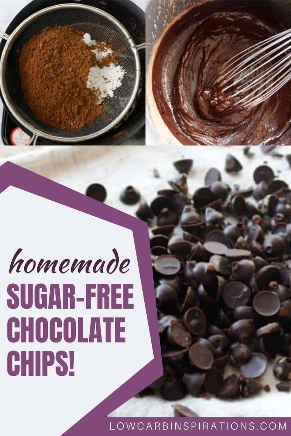 These sugar free chocolate chips are so easy to make ...